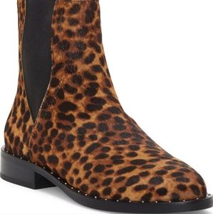 Rebecca Minkoff NIB Sabeen too genuine calf hair Chelsea ANIMAL print boots